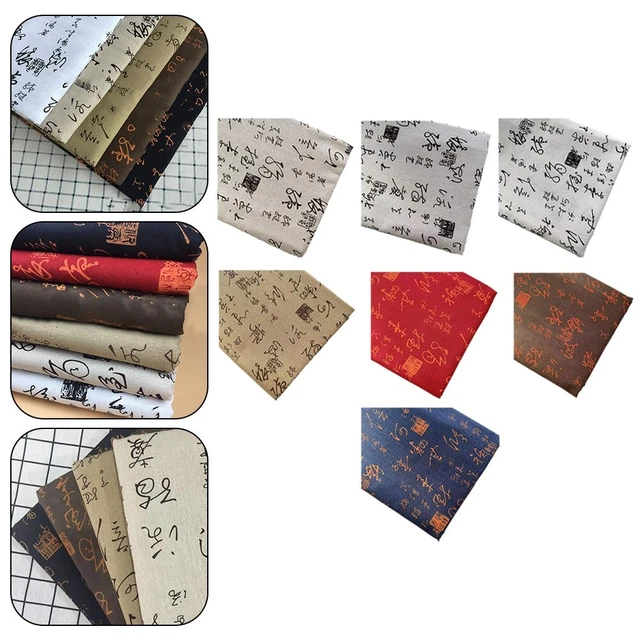 Elegantes Kalligraphie-Tuch bequem Baumwolle und Leinen Stoff ideal für Mode