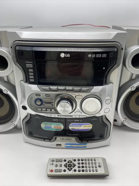 Impianto stereo mini  hi fi LG LM-U550 + 2 SPEAKER LMS-U550 USATO FUNZIONANTE 3