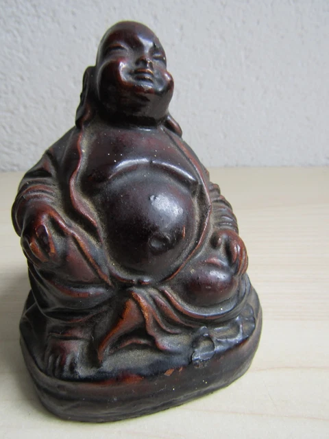 Figura vintage de Buda budista de 8 cm de alto.