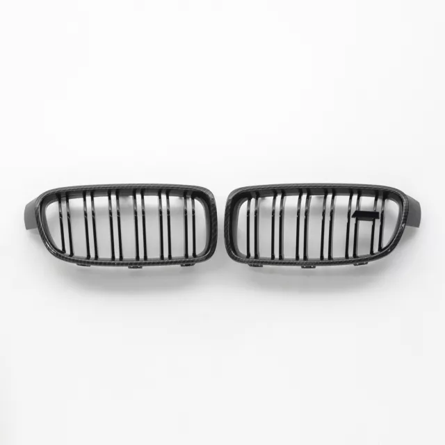 Nieren Grill Carbon Fiber Mit Emblem Kühlergrill Bmw 3Er F30 F31 F35 F80 M-Paket