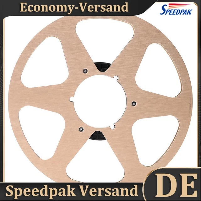 Mulinello nastro vuoto 1/4 10 pollici universale per Studer ReVox/TEAC/BASF (6 fori oro)