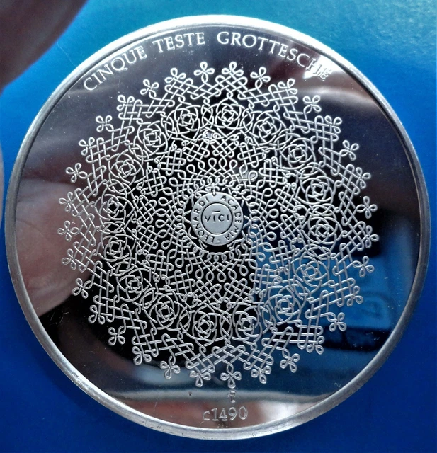 LEONARDO DA VINCI Series CINQ T TES GROTESQUE M daille D argent 50 leonardo-da-vinci-series-cinq-t-tes-grotesque-m-daille-d-argent-50