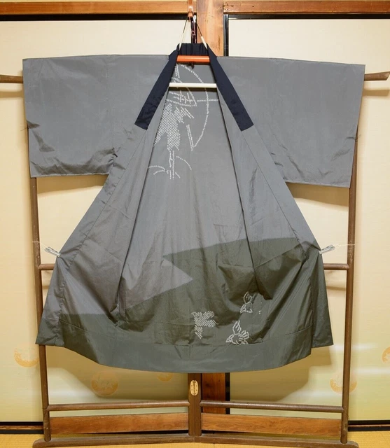 Mens Polyester? Naga- Juban Underwear Kimono Japanese vintage Jyuban 126cm /1179 2