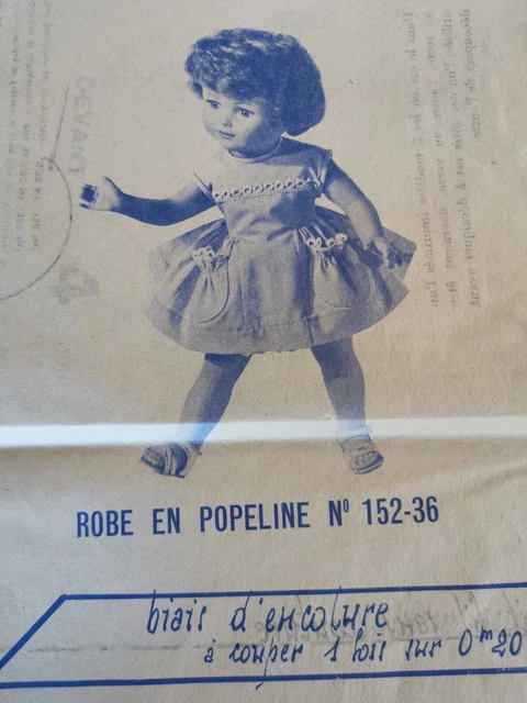 Patron Original De Poupée Françoise - Modes Et Travaux Avril 1962 - Page Originale - Occasion