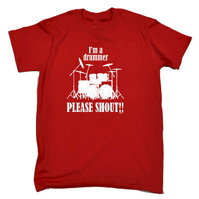 IM un batterista si prega Shout Music Drums-Da Uomo Divertenti Novità Regalo T-shirt Tshirts