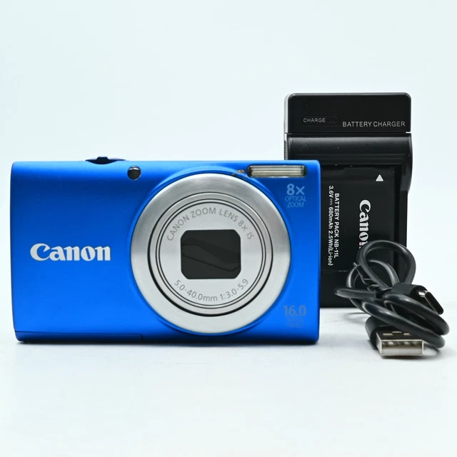 Canon PowerShot A4000 IS Bleue – 16 MP, Zoom Optique 8x, écran 3 Pouces, Testée Avec Boîte