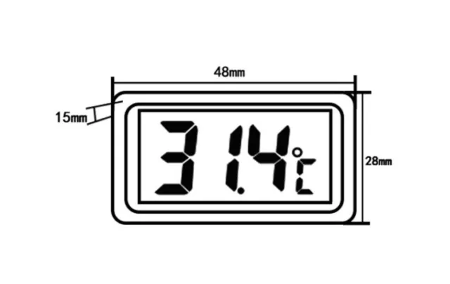 LCD Digital Fridge Thermometer Probe Aquarium Fridge Freezer Temperature 3