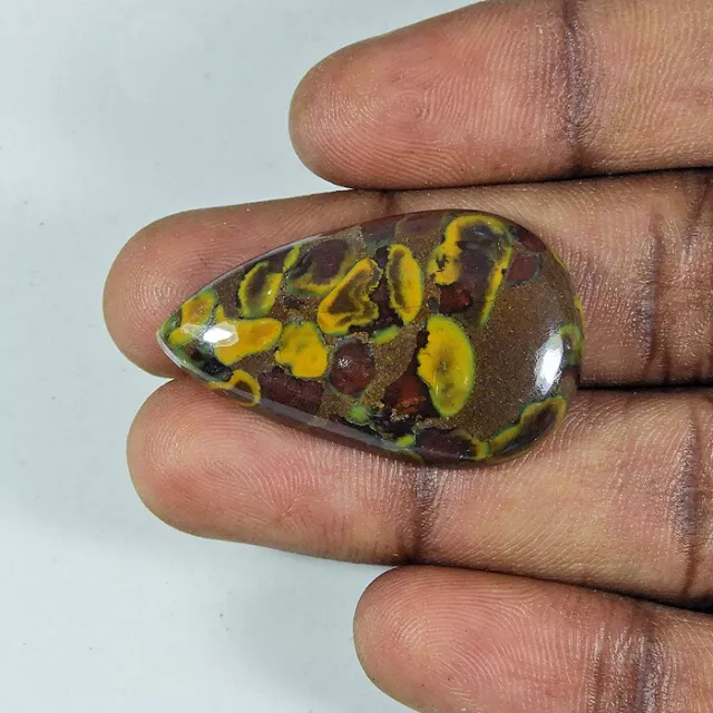 35 Cts. Natural Fruit Jasper Pear Cabochon Loose Gemstone BH03-26 u107