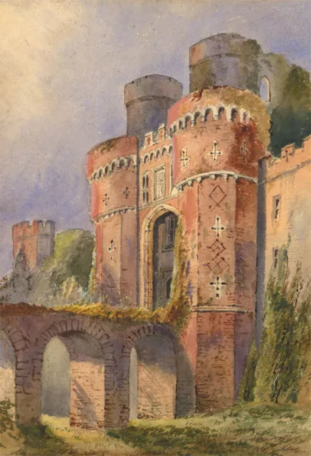 Early 20th Century Watercolour - Herstmonceux Castle