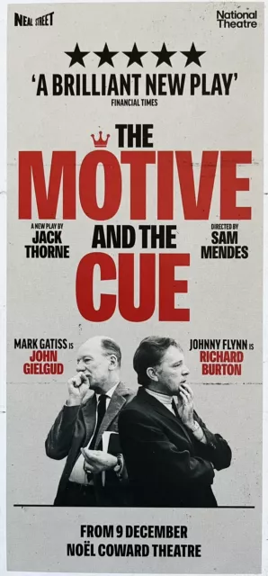 The Motive And The Cue West End Theatre Promo Flyer-Sam Mendes-Mark Gatiss-Flynn