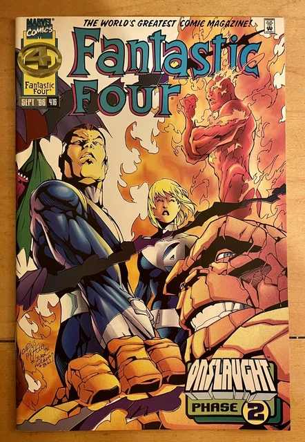 Fantastic Four #416 X-Men Onslaught Wraparound Cover 1996 Marvel Comics Mcu