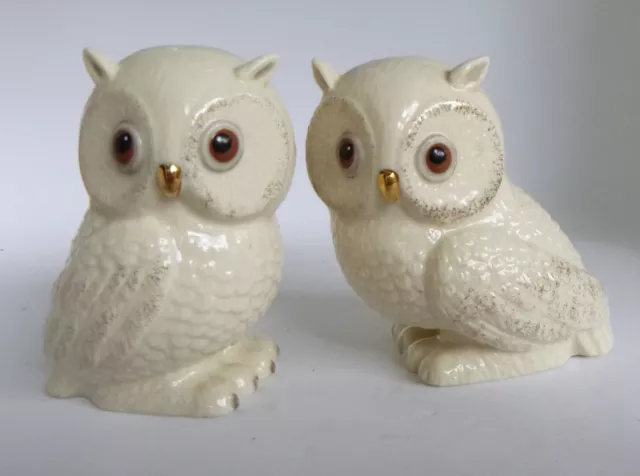 LENOX OWL Salt & Pepper set gold trim
