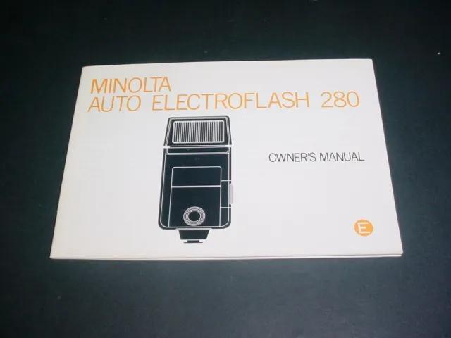 (CM012) MINOLTA Auto Electroflash 280 Instructional manual Only Japan