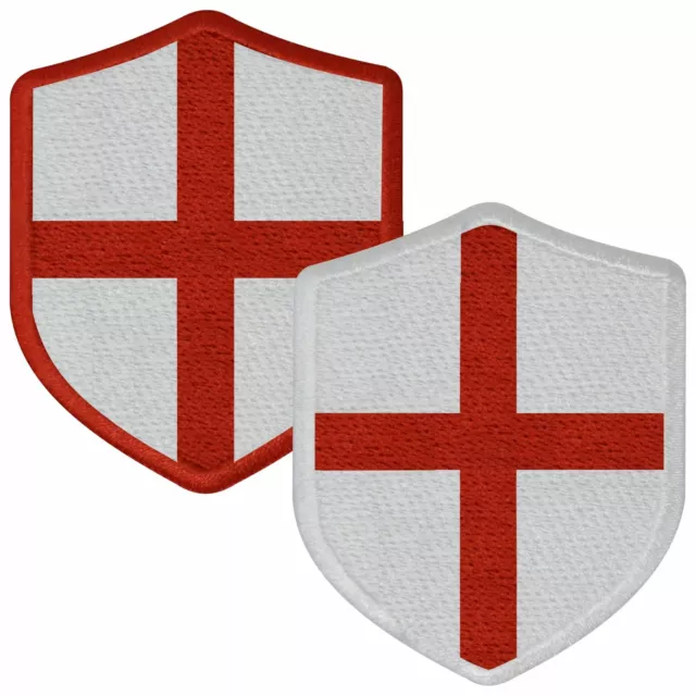 Aufnäher ENGLAND Wappen 7 x 5,6cm Bestickt Flagge Patch FanShirts4u