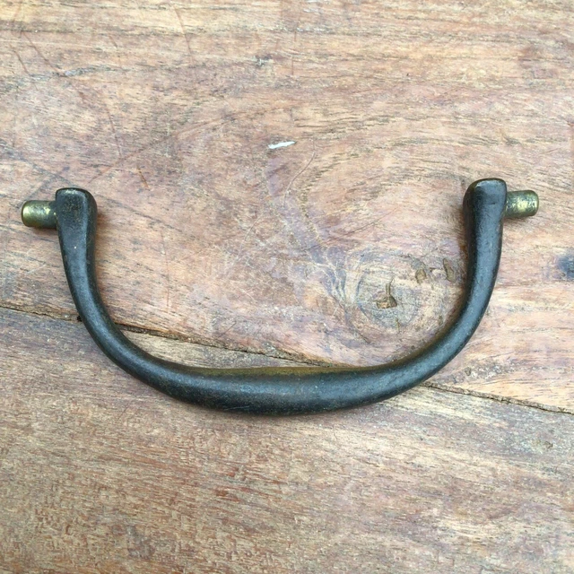Old Vintage Antique Brass Decorative D Bar Pull Cabinet Drawer Handle 3.75” Long