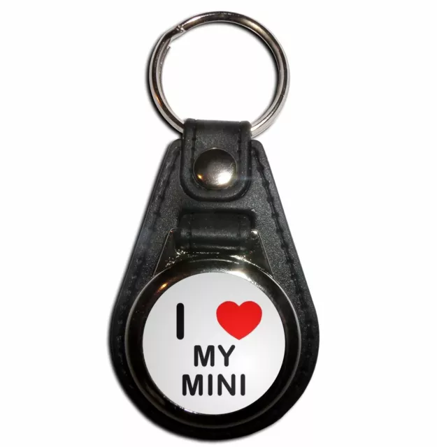 I Love My Mini - Plastic Medallion Key Ring Colour Choice New