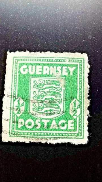 1941 Guernsey Sg 1b ½d bluish green Wartime Arms