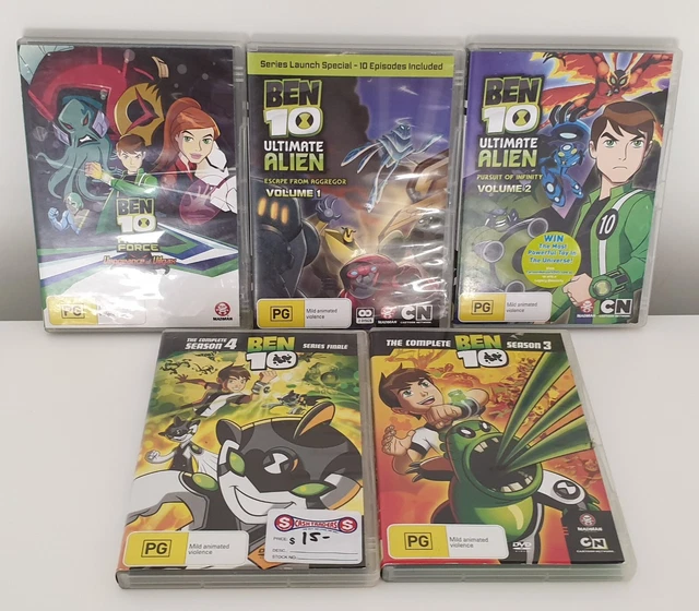 DVD/BLU-RAY COMPACTADO BEN 10 CLÁSSICO 1.2.3.4 TEMPORADA (20DVDS