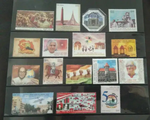 India 2021 Complete Year Pack full Set Commemorative Stamps 16v Various themes
