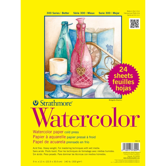 Paquete de clase acuarela Strathmore 9""X12""-24 hojas -361900
