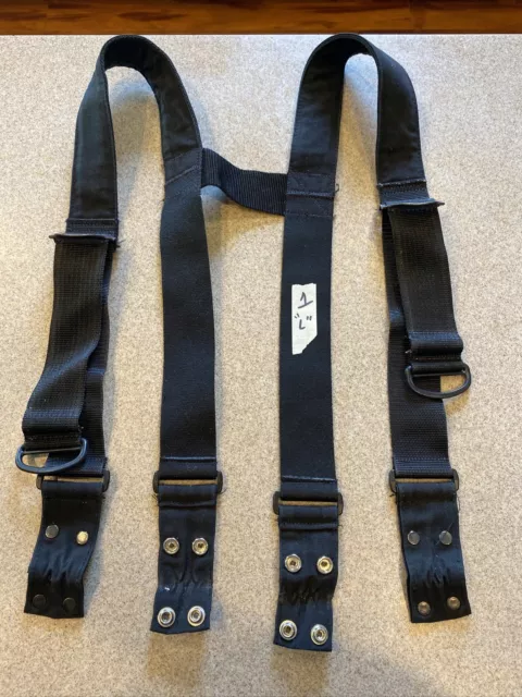Firefighter Padded Suspenders Black Parachute Style Turnout Pants Globe LONG Firefighter Padded Suspenders Black Parachute Style Turnout Pants Globe LONG