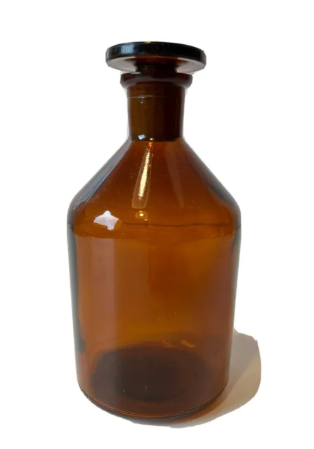 Alte Medizin Glasflasche mit Stöpsel, Medizin Flasche / Apotheke Flasche