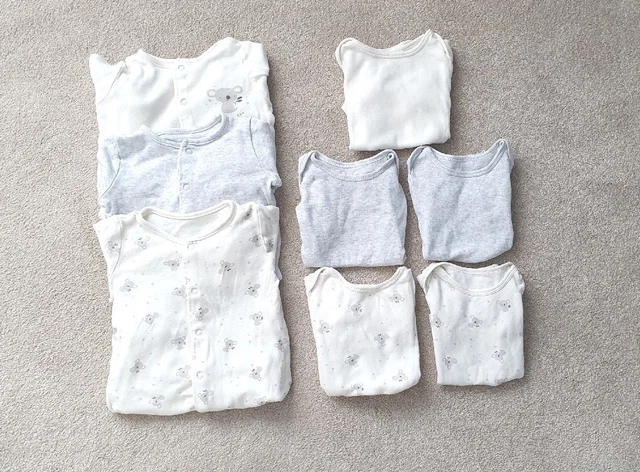 0-3 Months Koala Bear Gender Neutral Unisex Baby Clothes Sleepsuit Vest Bundle 