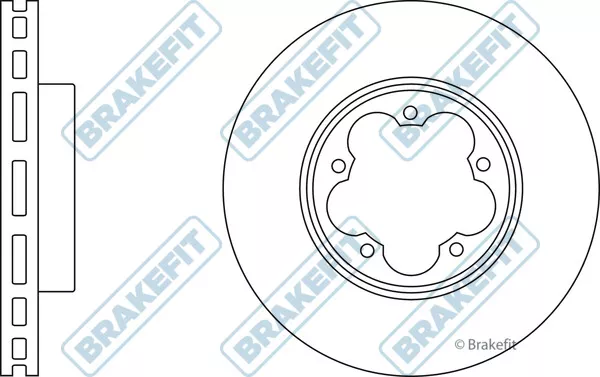 2x Brake Discs Pair Vented fits FORD TRANSIT CUSTOM V362 TDCi 2.2D Front 2012 on 2