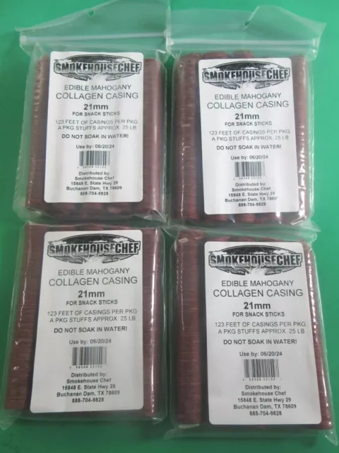 21 mm Snack Stick CASINGS CHOOSE QUANTITY BEEF COLLAGEN Slim sausage
