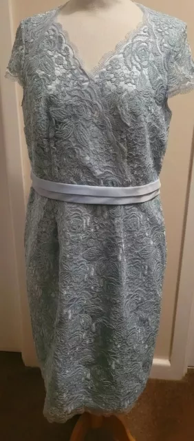 Abito verde Jacques taglia 14 a maniche corte a v collo zip madre della sposa