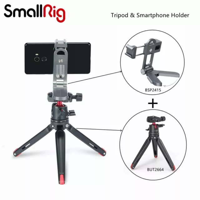 SmallRig Tabletop Mini Tripod W/ Panoramic Ball Head+ vloging Smartphone Holder