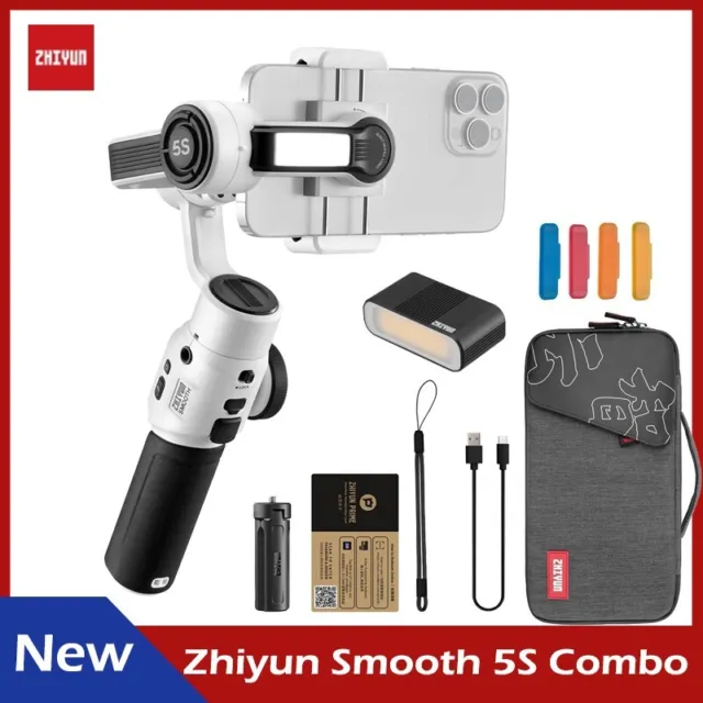 ZHIYUN Smooth 5S COMBO 3-Axis Gimbal Stabilizer Fill Light for iPhone Smartphone