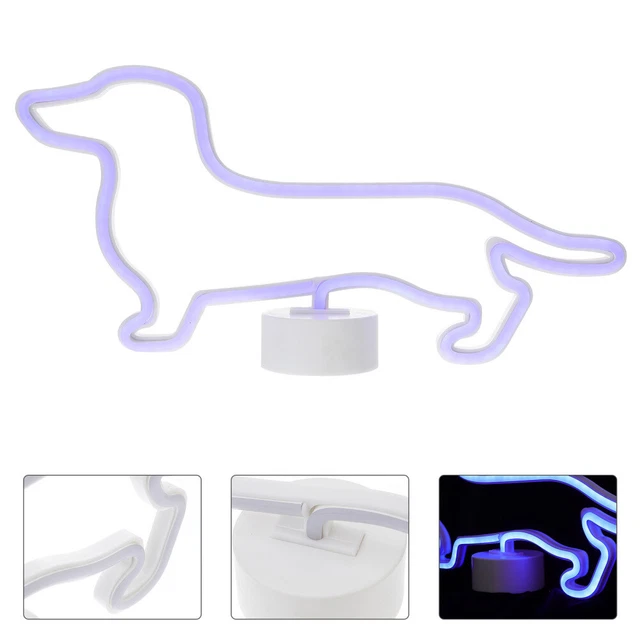 Lampada Insegna Neon Cane Decorazione Luci da Parete Insegna LED Stile Europeo