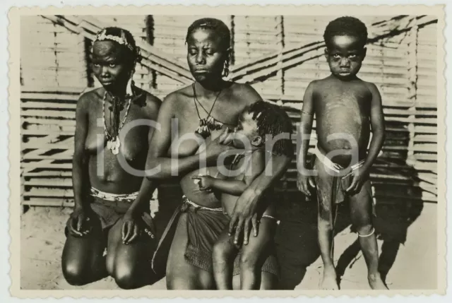 1950ca CONGO BELGE - KWANGO Types d'indigènes Bayaka NU ETHNIQUE Carte postale