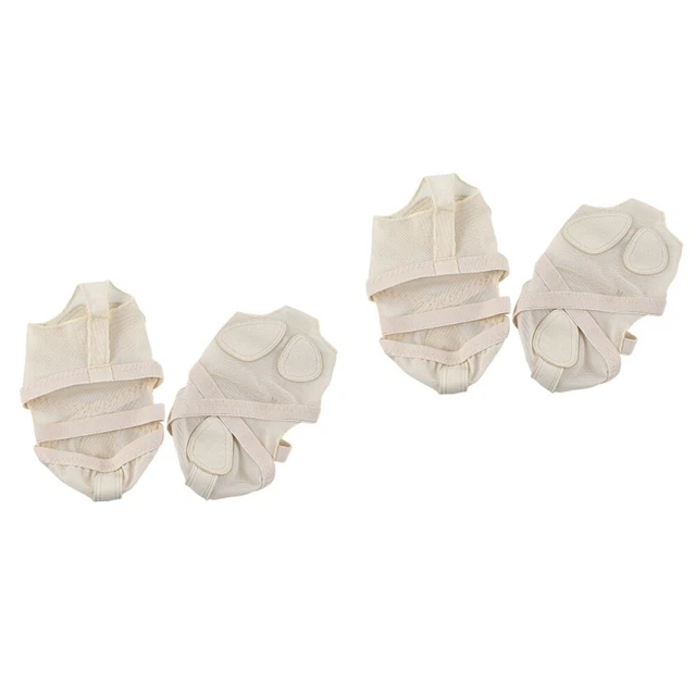 2 Pairs Dance Foot Thongs Open Toe Dance Socks Exercise Shoes