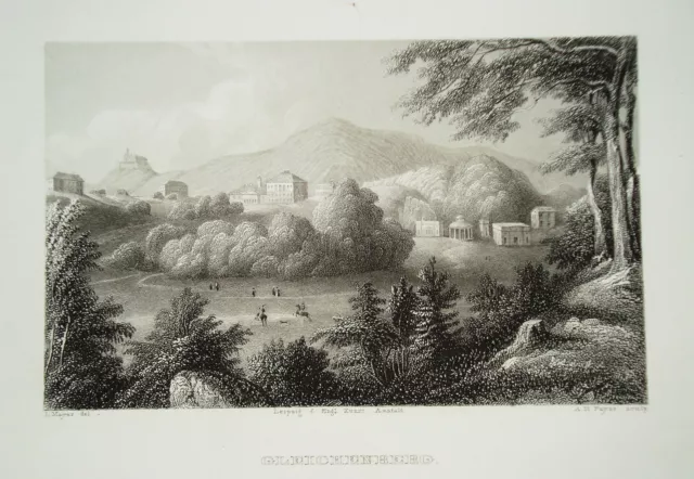 Bad Gleichenberg Feldbach Steiermark Österreich alter Stahlstich 1844