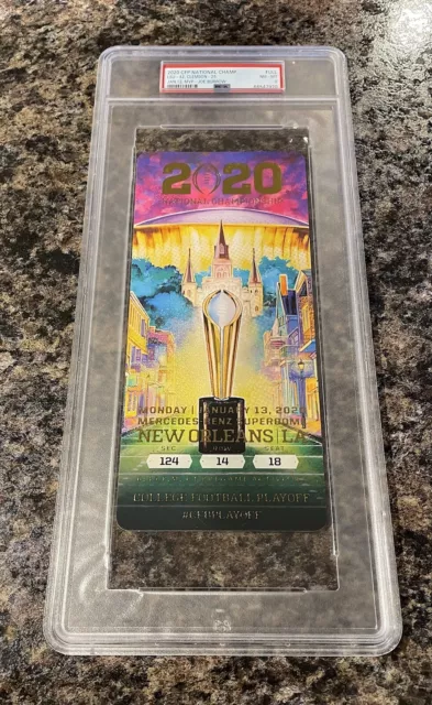 Joe Burrow 2020 National Championship Ticket PSA 8 LSU Vs Clemson T Lawrence