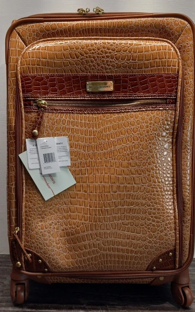 Samantha Brown Embossed 26" Upright Spinner Tan
