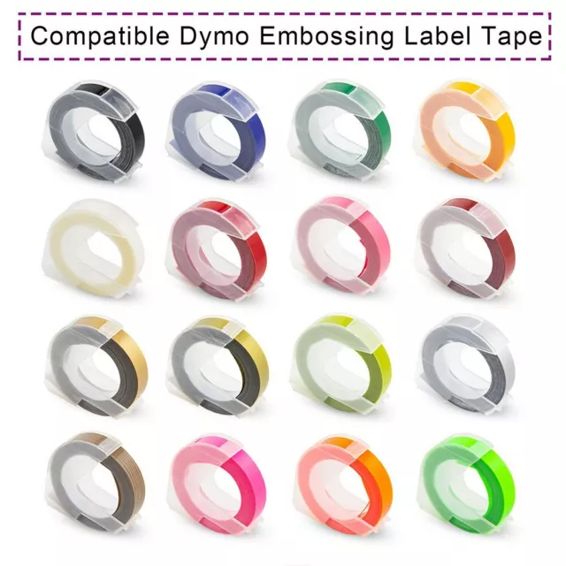 Bande d'étiquette gaufrée 3D 9 mm plusieurs couleurs disponible pour étiqueta