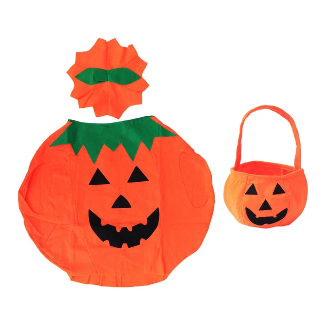 Children Cloak for Kids Halloween Cape Costumes Pumpkin Make up