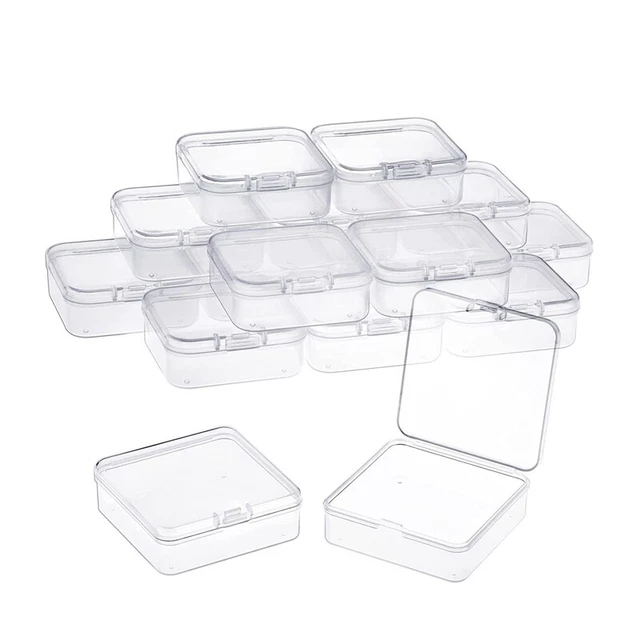 Confezione da 16 contenitori trasparenti per perle di plastica pieghevoli 7686