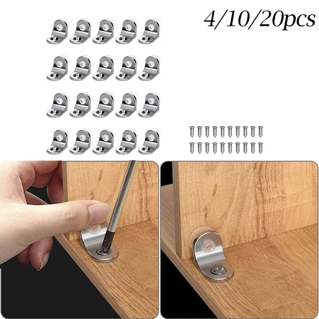 Glass Bracket Support Kitchen Table Wood Shelf Right Angle Rust-resistant