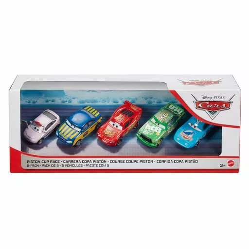 Disney Pixar Cars Piston Cup Race 5-Pack Toy Racers NIB Piston Cup Race, Carrera
