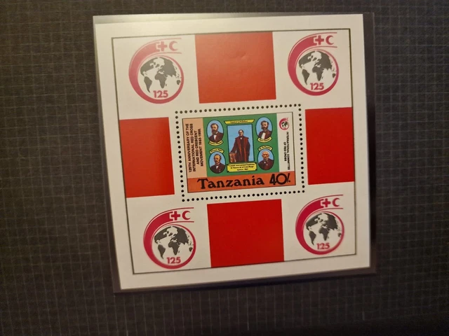 Tanzania 1988 Sg Ms620 125Th Anniv Of Red Cross Mnh