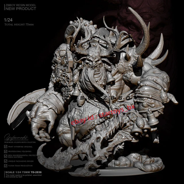 75MM H WARRIOR Unpainted Resin Model Kit Unassembled Garage Kit GK