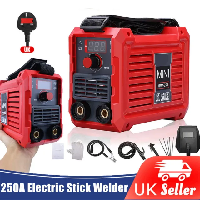 Portable Electric Welder 220V MMA-250 DC Mini Stick Welding Machine with Mask UK