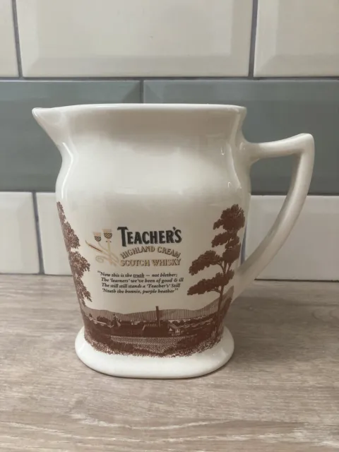 Seton Pottery Cornwall Teacher’s Highland Cream Scotch Whisky Water Jug