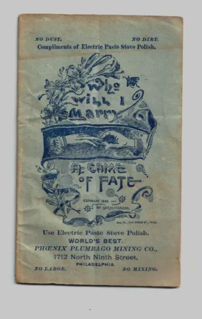 Electric Paste Stove Polish 1890  Booklet Complete Phoenix Plumbago Mining Co.