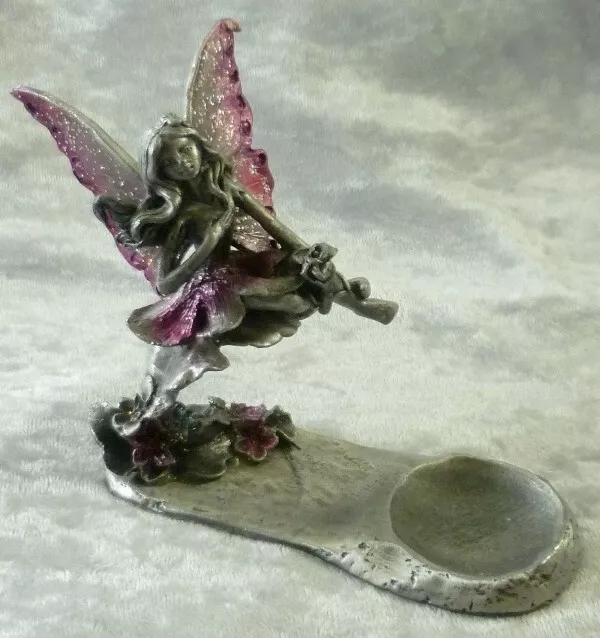 Pink Fairy Pewter Sphere or Egg Stand