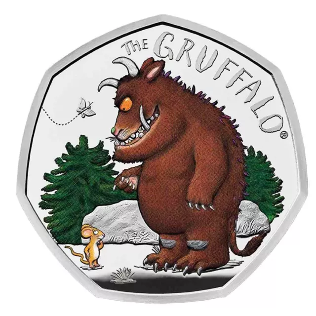 2019 The Gruffalo & The Mouse UK 50p Silver Proof Coin from Julia Donaldson Book 2